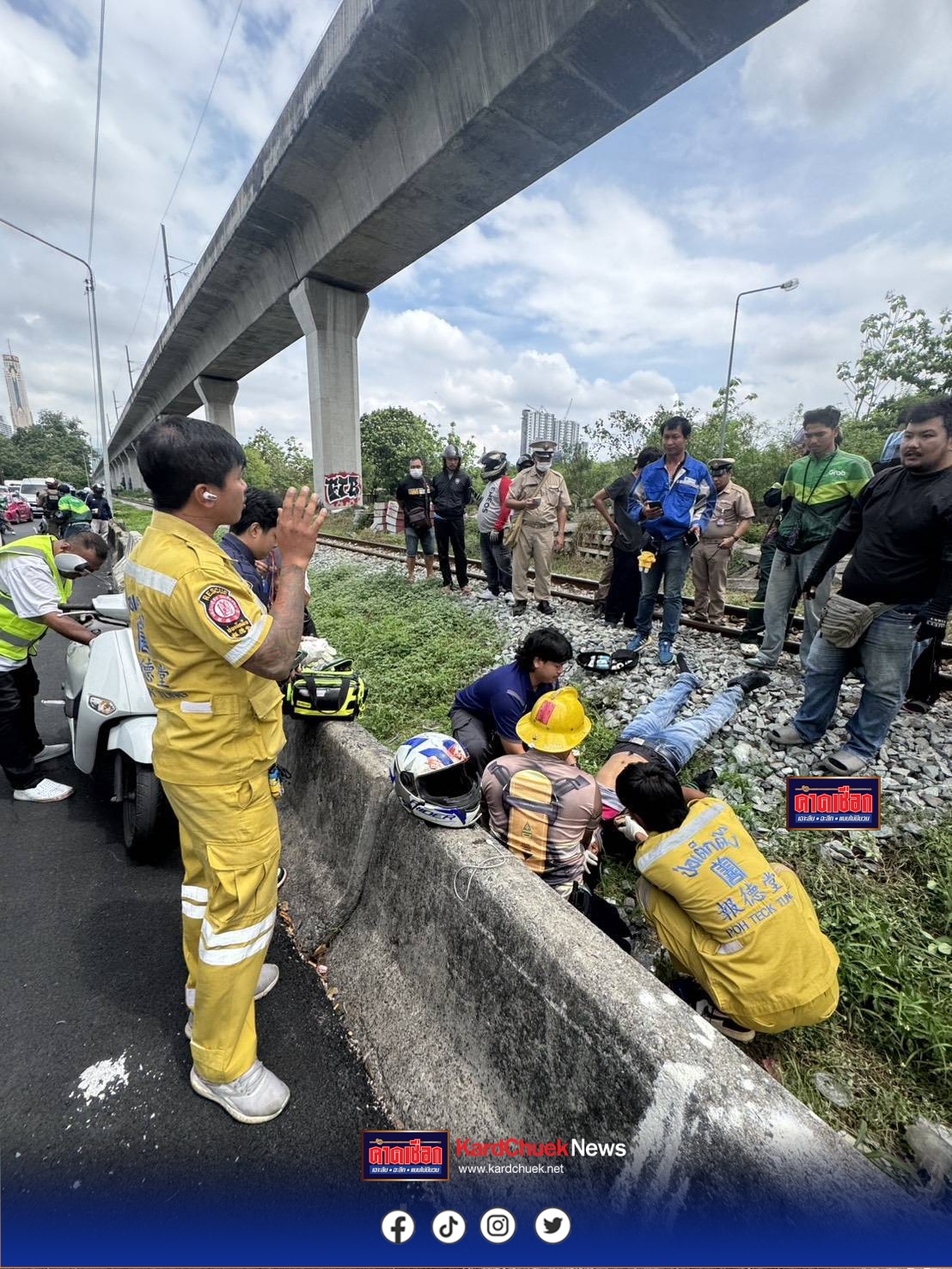 การรถไฟแห่งประเทศไทย (รฟท.) ชี้แจงข้อเท็จจริง กรณีชายถูกขบวนรถเฉี่ยวชน ยืนยัน เกิดจากผู้บาดเจ็บลักลอบฝ่าแนวแบริเออร์รุกเขตทางรถไฟ