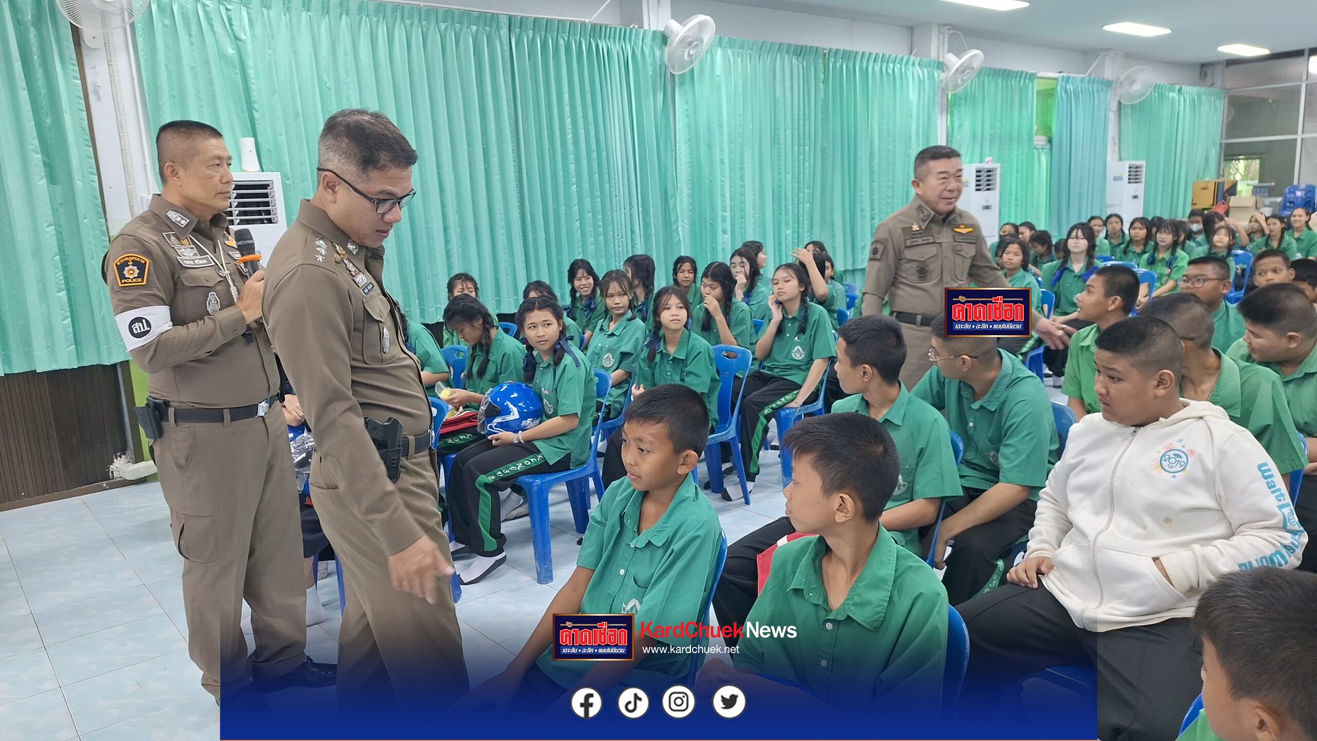 สมุทรปราการ-ตำรวจสมุทรปราการ บูรณาการความร่วมมือภาคีเครือข่าย ฝึกอบรมเสริมสร้างความรู้ความปลอดภัยในการใช้รถ ใช้ถนน ปลูกฝังวินัยจราจรให้กับนักเรียนระดับมัธยมศึกษารุ่นที่ 3