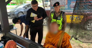 ตำรวจทางหลวงจับสึกกลางด่าน  พระขับรถสวมทะเบียน  ไร้ใบขับขี่ พบพฤติกรรมไม่เหมาะสม เคยโดนจับสึกพระ หันมาบวชเณร ไร้วัดสังกัด