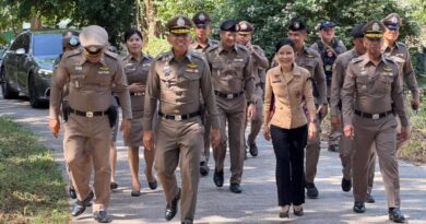 ผบช.ภ.7 พร้อมประธานชมรมแม่บ้านฯ ลงพื้นที่ตรวจเยี่ยม สภ.ด่านมะขามเตี้ย กำชับดูแลสวัสดิการ ตร.และชมการฝึก