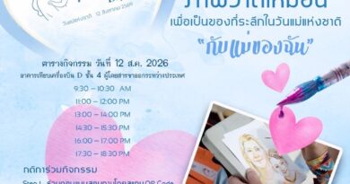 สมุทรปราการ ท่าอากาศยานสุวรรณภูมิชวนบอกรักแม่ในวันพิเศษ ผ่านภาพวาดเหมือนฟรี พร้อมจัดแสดงนิทรรศการวันแม่แห่งชาติ