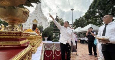 ปทุมธานี จัดงานสมโภชศาลหลักเมืองสุดยิ่งใหญ่ พ่อเมืองนำทีมข้าราชการและนางรำกว่าพันชีวิตรำบวงสรวงสะท้อนพลังศรัทธา