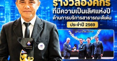 นายกเอก”   นำเทศบาลนครบ้านสวนคว้ารางวัลแห่งความภาคภูมิใจรับรางวัลองค์กรที่มีความเป็นเลิศแห่งปีด้านการบริการสาธารณะดีเด่น ประจำปี 2569