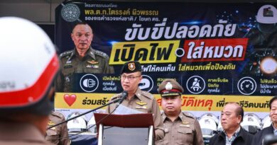 “พล.ต.ท.ไตรรงค์ฯ” รับมอบหมวกกันน็อก 200 ใบ เสริมโครงการสร้างวินัยจราจร บก.น.9 รณรงค์ “เปิดไฟใส่หมวก”