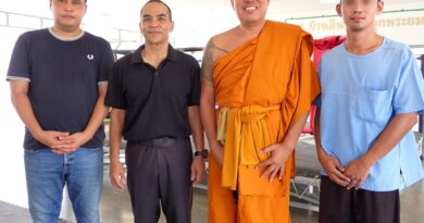 หลวงพี่น้ำฝน ให้โอวาทส่งกำลังใจนักมวยค่าย ศ.บ้านอินทรี ลูกพระยม ย้ำพร้อมส่งเสริม กิจกรรมสร้างคนด้วยมวยไทย คืนคนดีกลับสู่สังคมอีกครั้ง