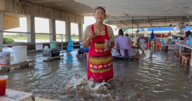 นครปฐม ก๋วยเตี๋ยวไก่ ป้าจิต กลับมาแล้ว ตำนานเปิบพิสดารกลางน้ำ   ลูกค้ากรุงเทพยังติดน้ำท่วม รอน้ำลดกลับมาท้าลองแน่นอน 