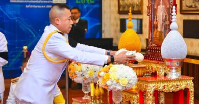 สำนักงานตำรวจแห่งชาติจัดพิธีน้อมรำลึกในพระมหากรุณาธิคุณ พระบาทสมเด็จพระบรมชนกาธิเบศร มหาภูมิพลอดุลยเดชมหาราช บรมนาถบพิตร เนื่องใน “วันนวมินทรมหาราช”   .
