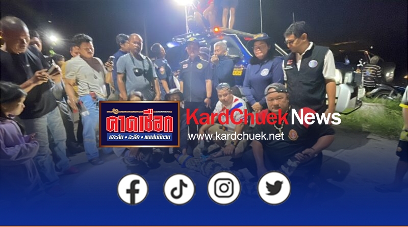 ปทุมธานี จับได้แล้ว จระเข้ยาว 1.90 เมตร เหวียงแห่จับโผล่หัวหายใจ คาดหลุดช่วงน้ำท่วม